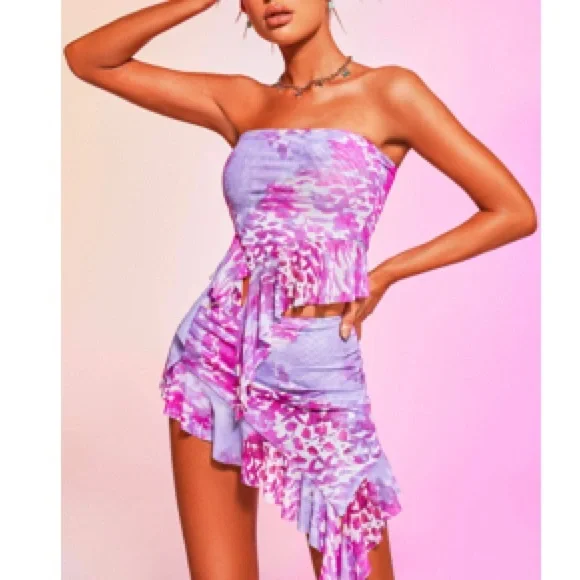 Dresses | Two Piece Asymmetrical Top And Skirt Set | Poshmark